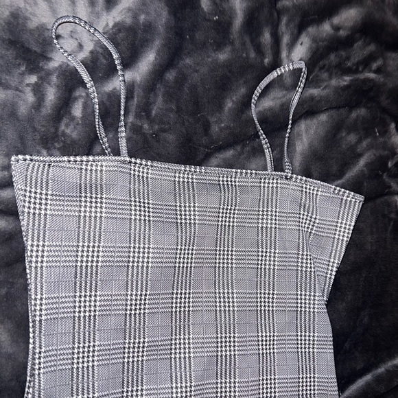 Zaful Houndstooth Glen Check Cami Bodycon Mini Dress Size Large (8) - Picture 5 of 8